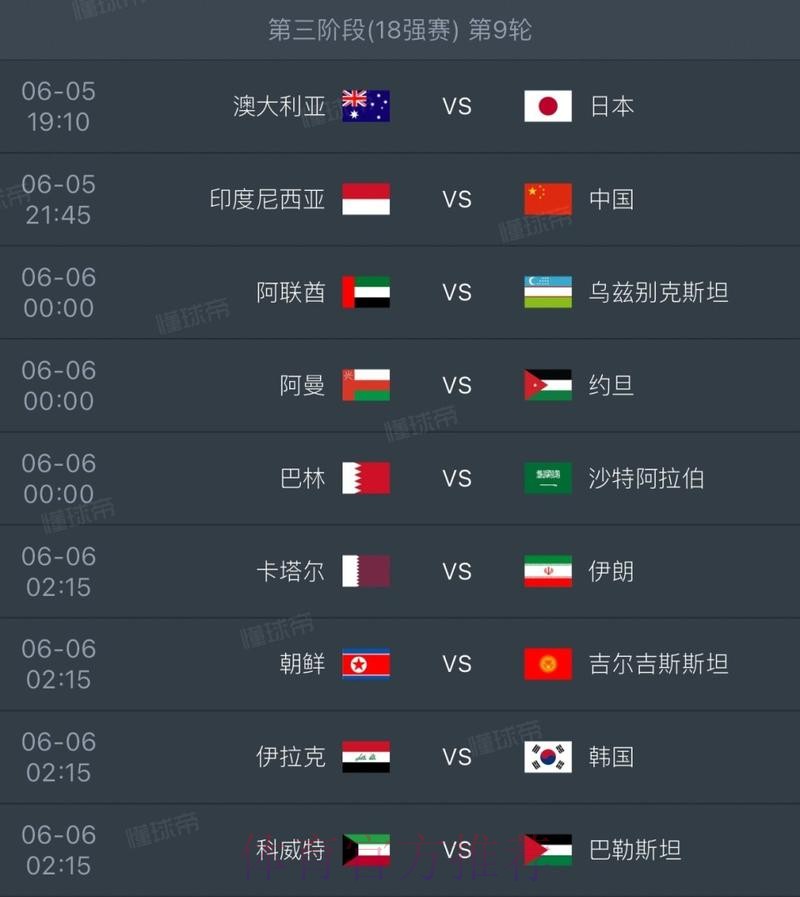 2026世界杯比赛时间完整版